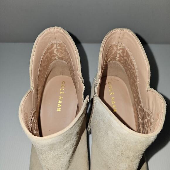 Cole Haan Elyse Ankle Bootie Womens 11 Latte Tan Suede Pointed Toe Dressy Heel - Picture 13 of 16